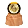 Luminous Earth crystal ball night light, 3d engraved starry sky, solid wood base, creative desktop decoration, birthday gift Item Picture